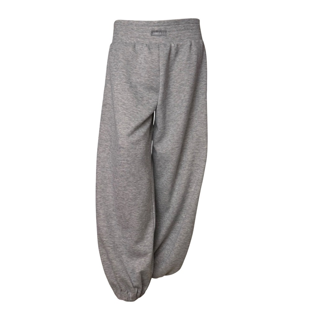 NWT Simple 11 Joggers Oversized Balloon Leg Gray Streetwear Loungewear Cozy L